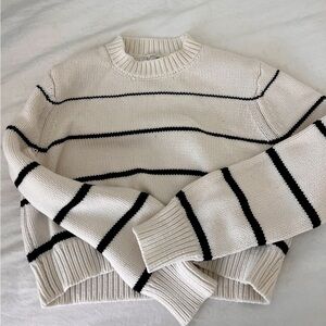 Z Supply Striped Black and White Sweater